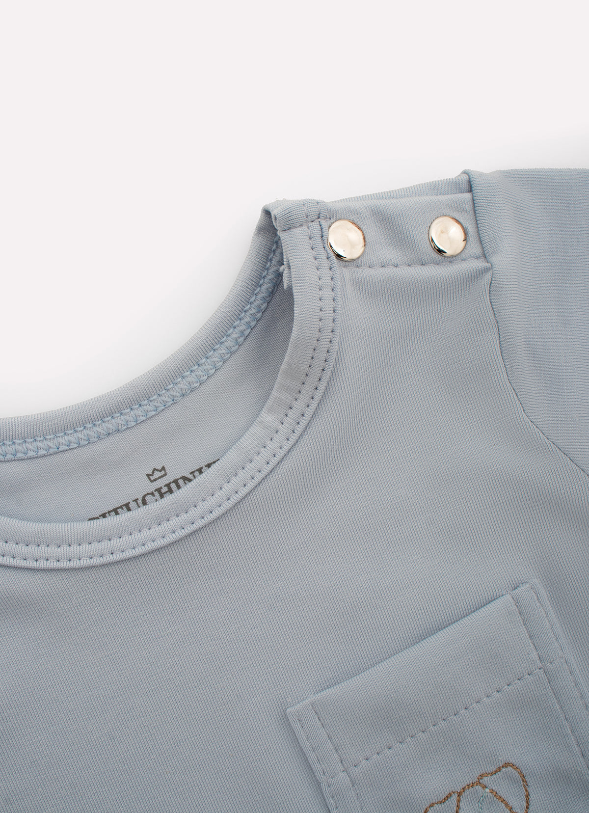Conjunto Blusa Cotton Pima Bolso e Bermuda Moletom Cachorrinhos