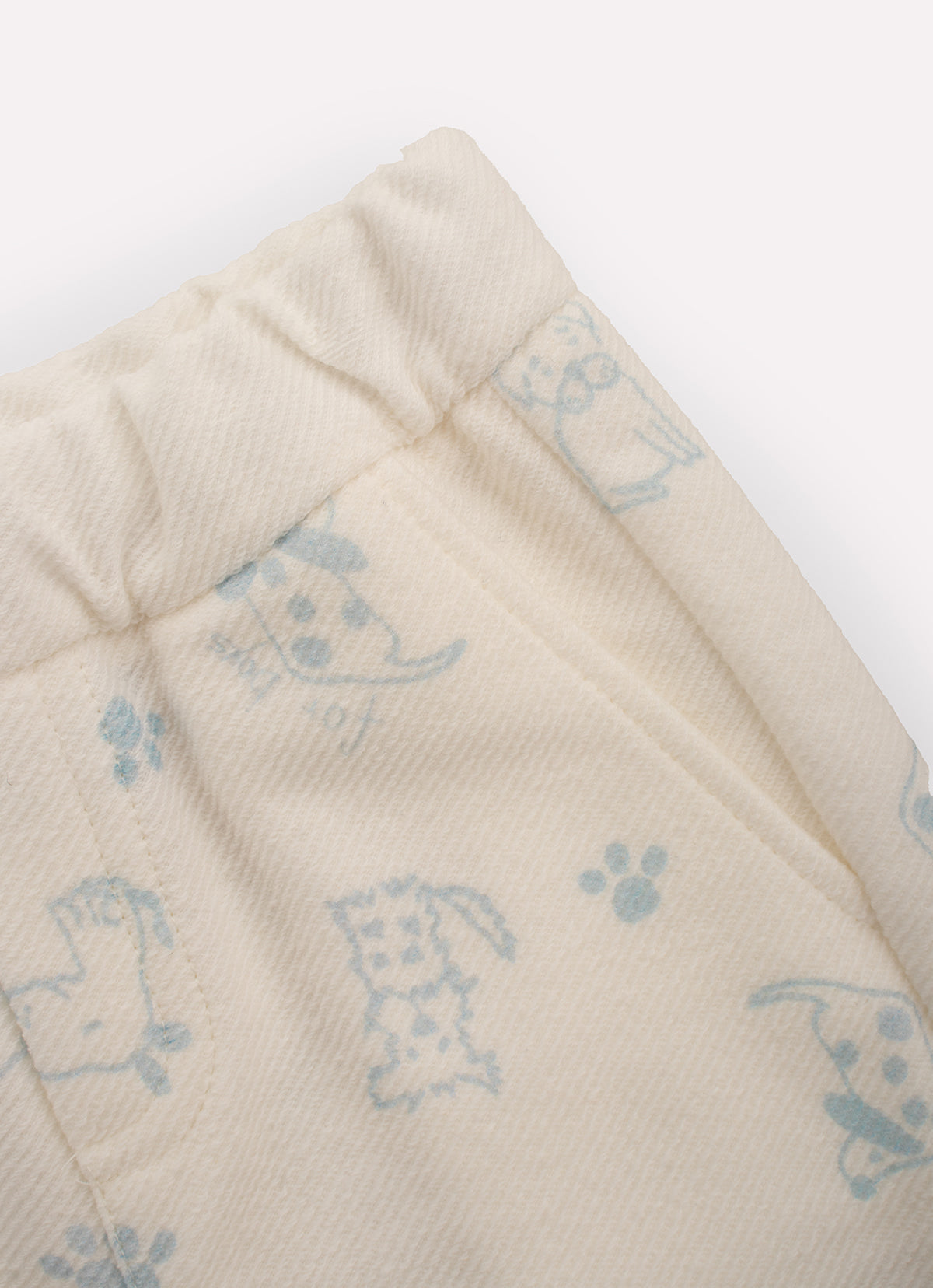 Conjunto Blusa Cotton Pima Bolso e Bermuda Moletom Cachorrinhos