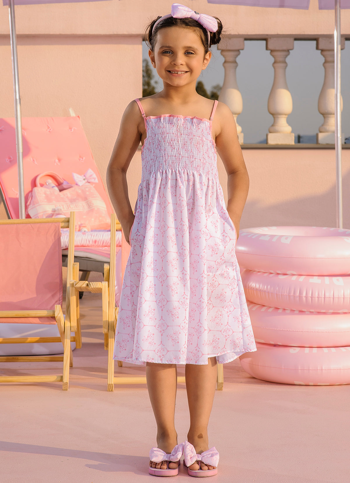 Vestido Algodão Estampado Resort