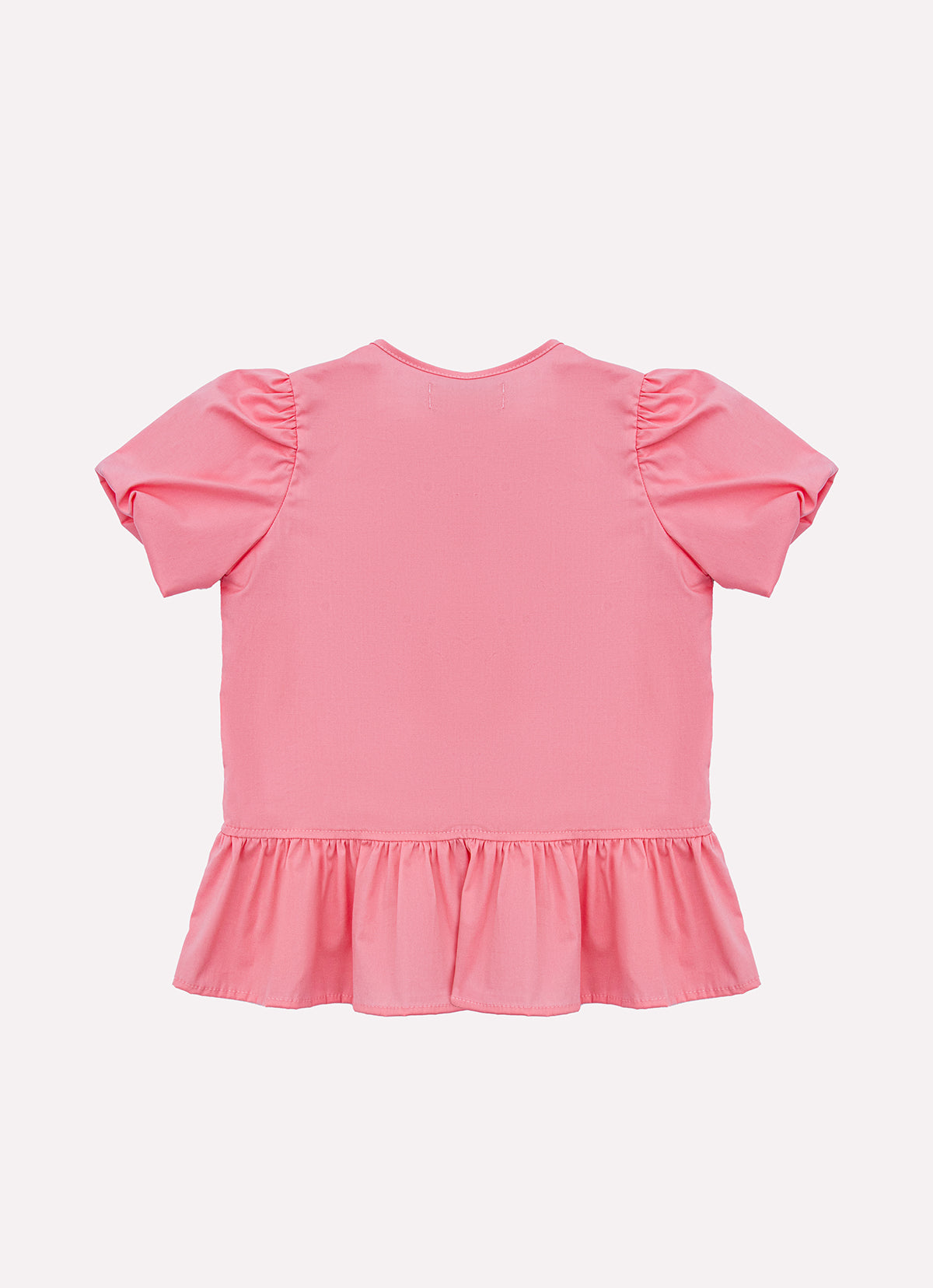 Blusa Bata Tricoline Babado e Laços