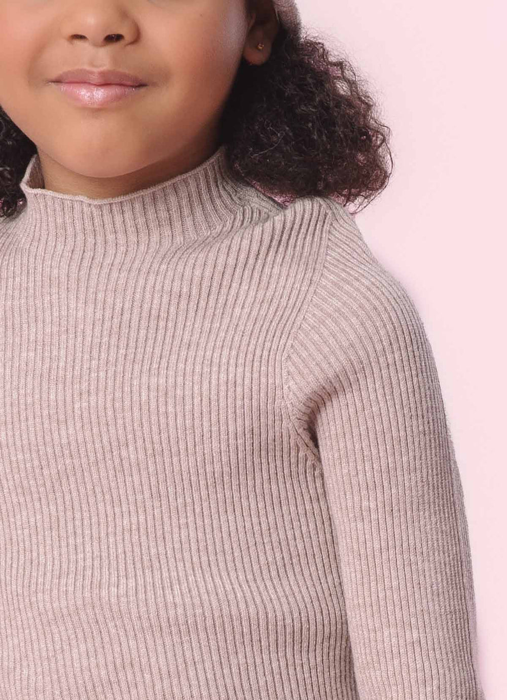 Blusa Tricot Canelada Sem Costura P Cristal