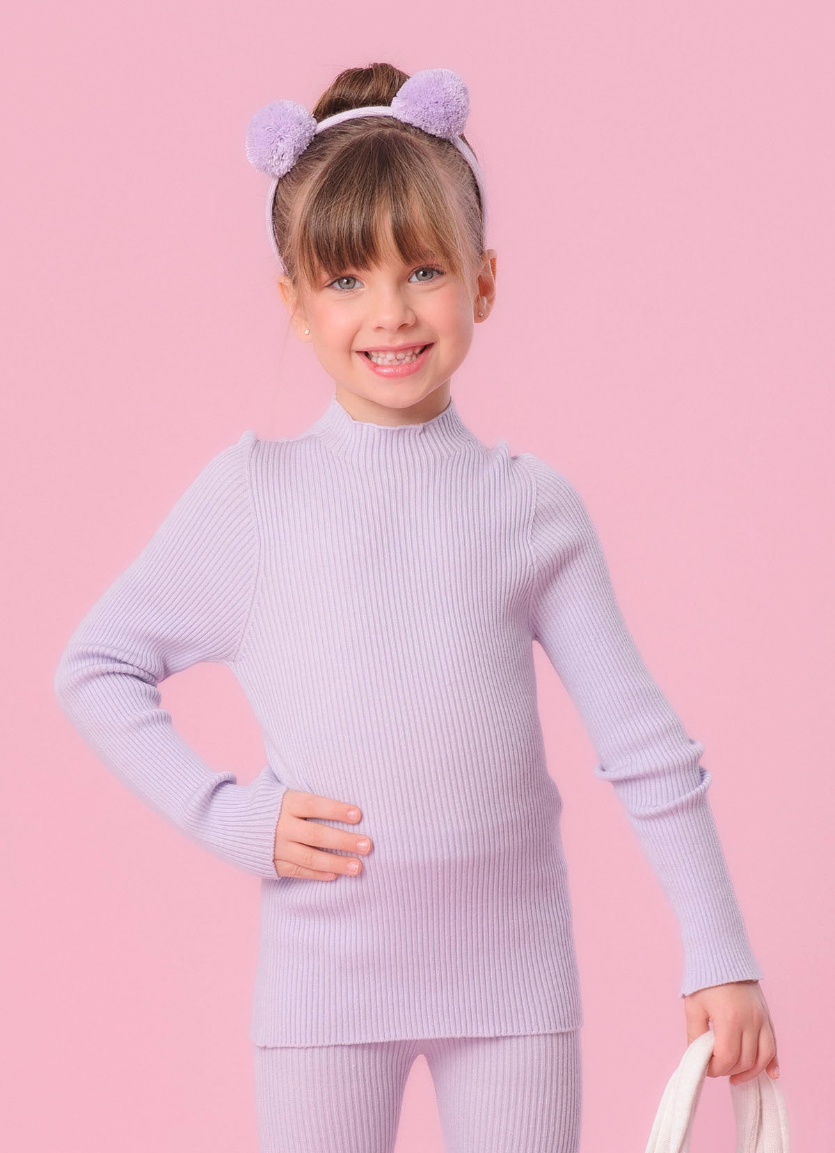 Blusa Tricot Canelada Sem Costura P Cristal