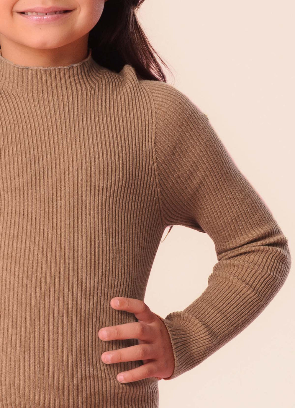 Blusa Tricot Canelada Sem Costura P Cristal