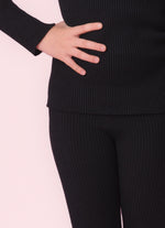 Legging Tricot Canelada Sem Costura