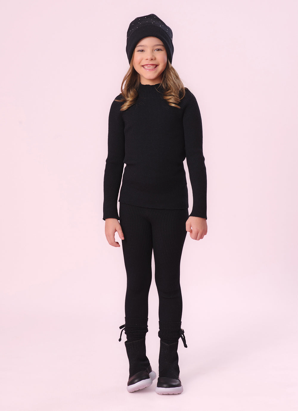 Legging Tricot Canelada Sem Costura