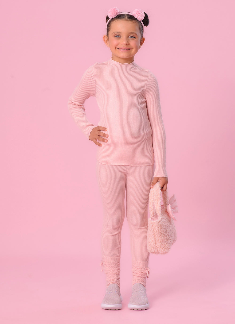 Legging Tricot Canelada Sem Costura