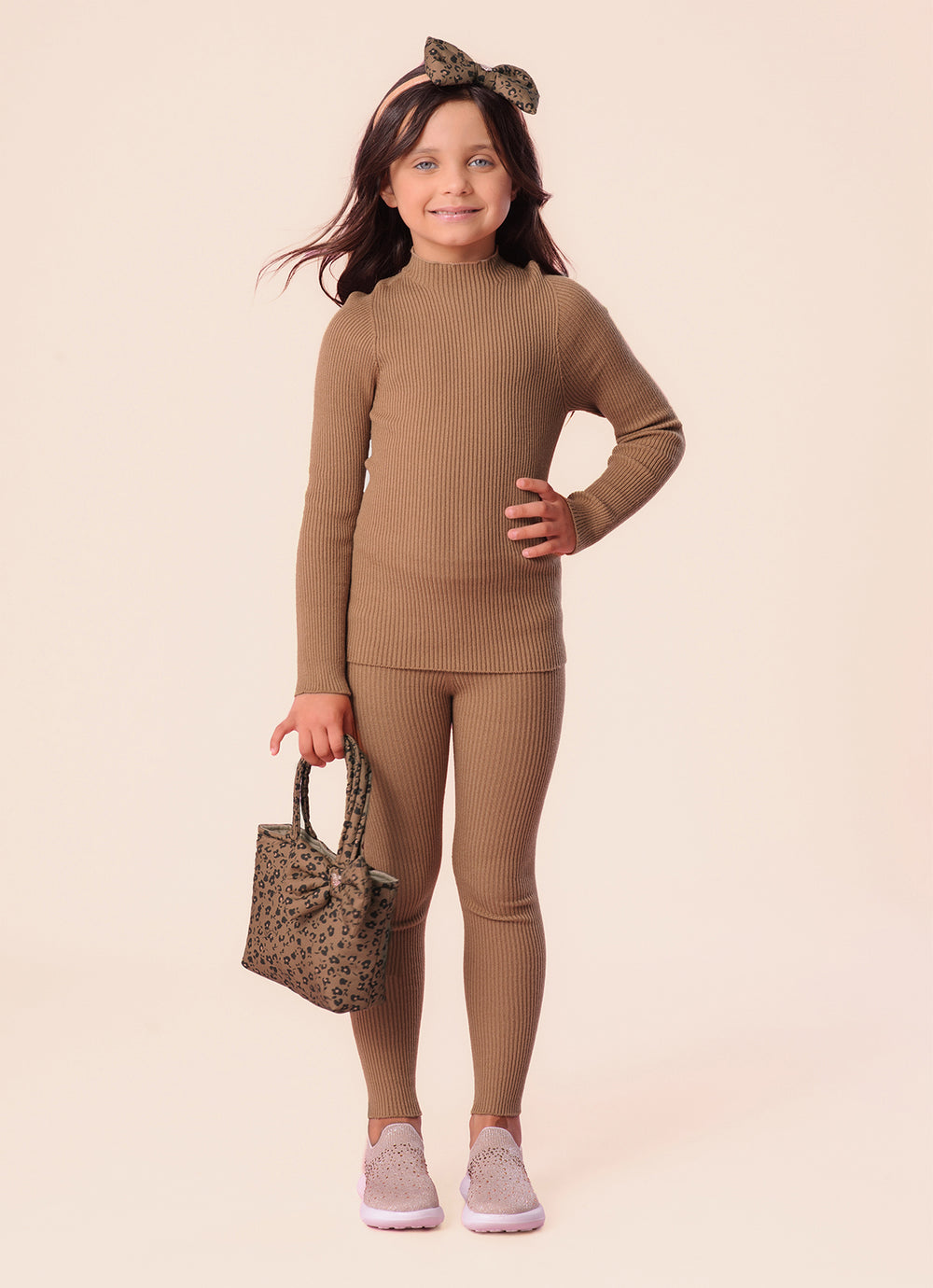 Legging Tricot Canelada Sem Costura