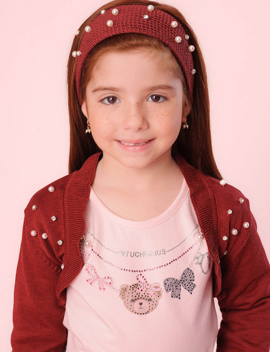 Bolero Tricot Bordado Pérolas e Cristais Bolero Tricot Bordado Pérolas e Cristais