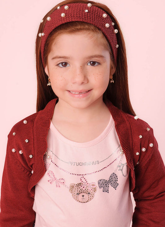 Bolero Tricot Bordado Pérolas e Cristais Bolero Tricot Bordado Pérolas e Cristais