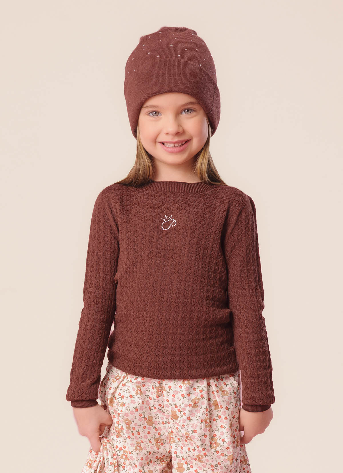 Blusa Tricot Ponto Rendado P Cristal