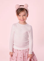 Blusa Tricot Ponto Rendado P Cristal