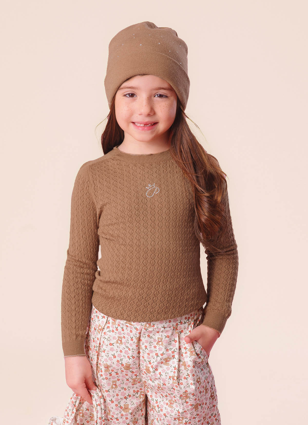 Blusa Tricot Ponto Rendado P Cristal