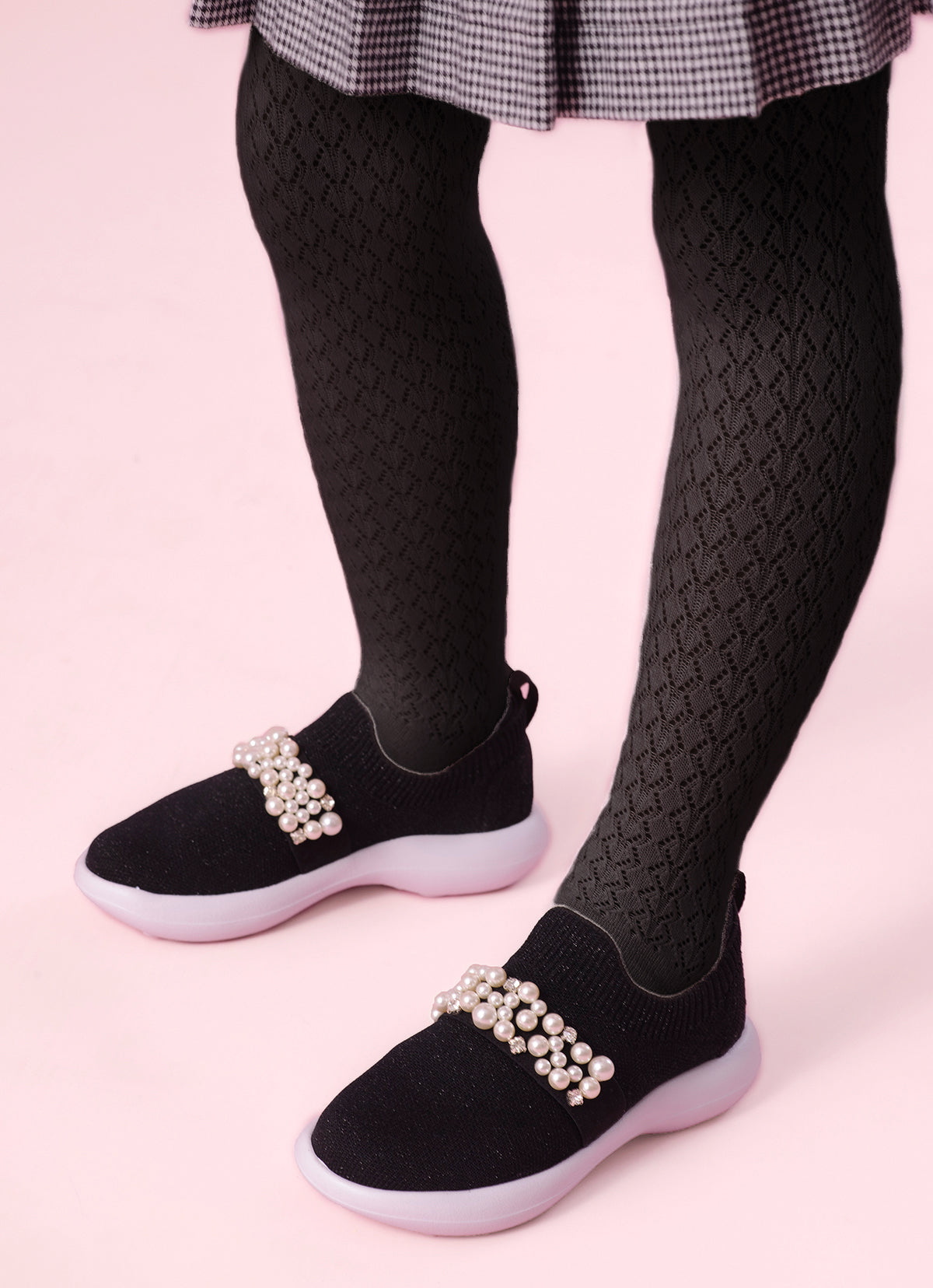 Meia Calça Tricot Ponto Rendado