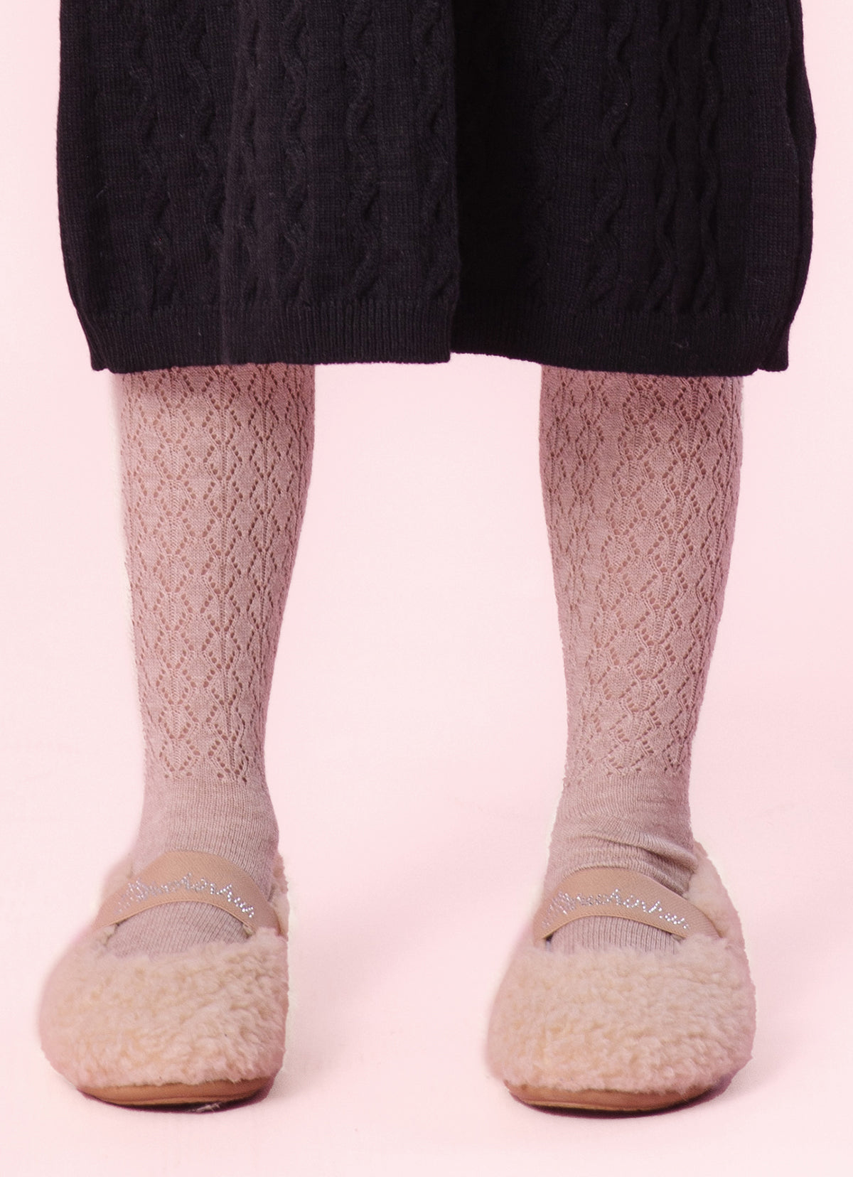 Meia Calça Tricot Ponto Rendado