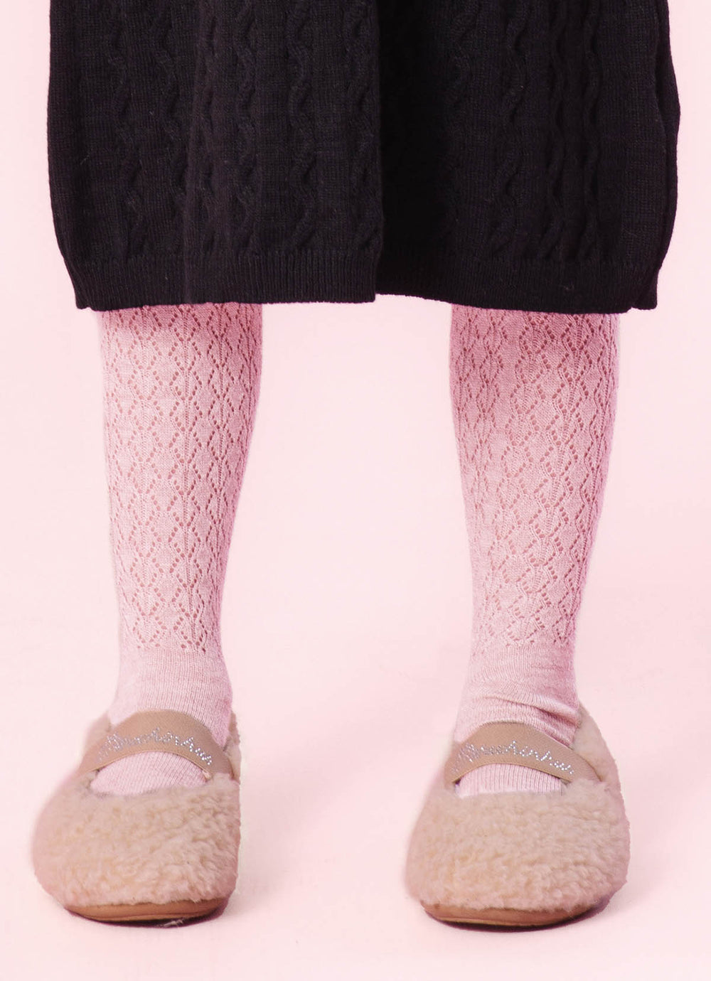 Meia Calça Tricot Ponto Rendado