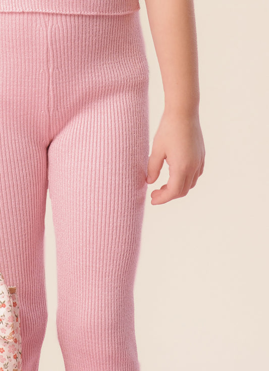 Calça Tricot Canelada Flare Calça Tricot Canelada Flare
