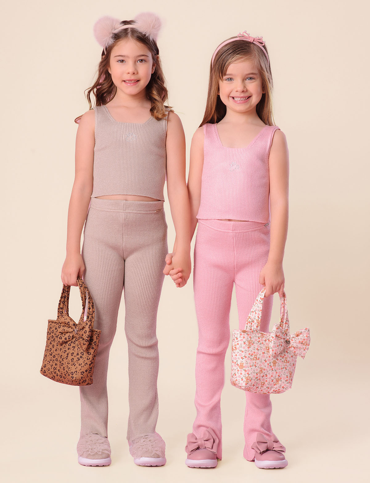 Calça Tricot Canelada Flare