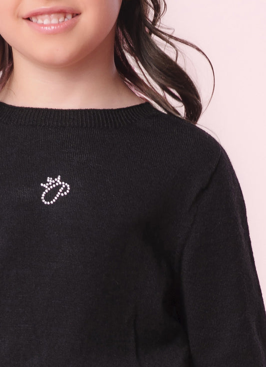 Blusa Tricot Meia Malha Sem Costura P Cristal Blusa Tricot Meia Malha Sem Costura P Cristal