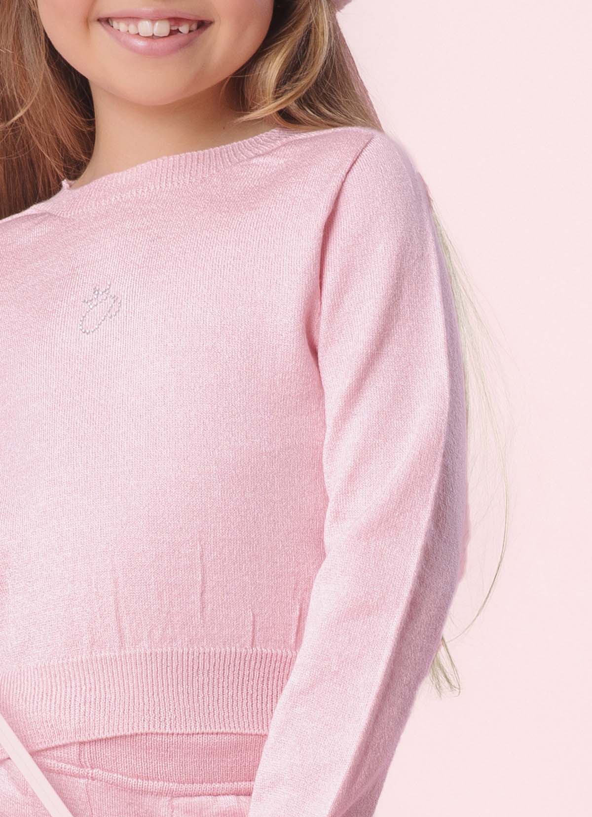 Blusa Tricot Sem Costura Cropped P Cristal