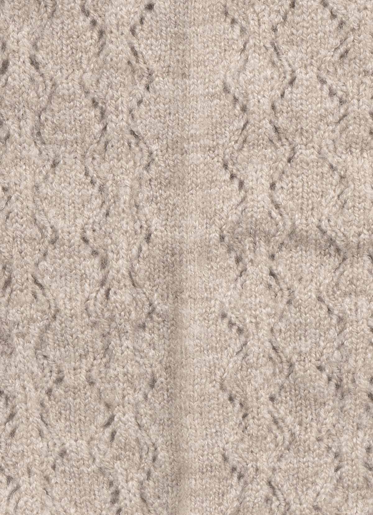 Meia Tricot Ponto Rendado Lacinhos
