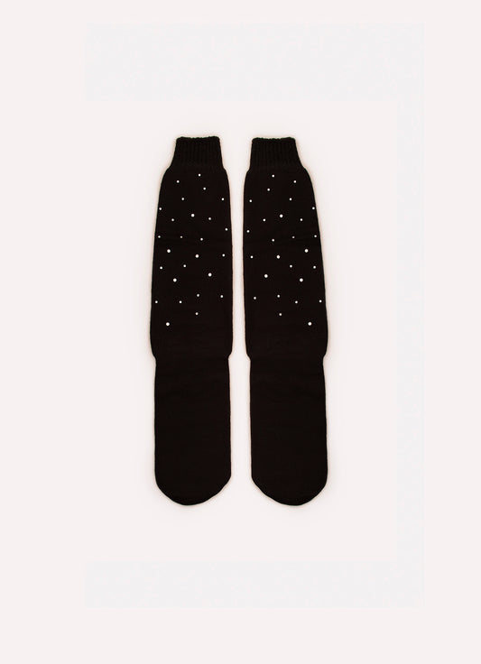 Meia Tricot Cristais Meia Tricot Cristais