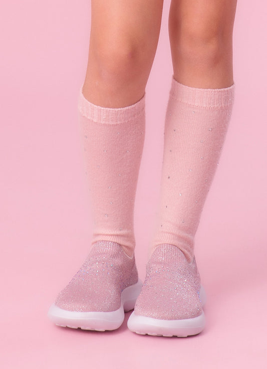 Meia Tricot Cristais Meia Tricot Cristais