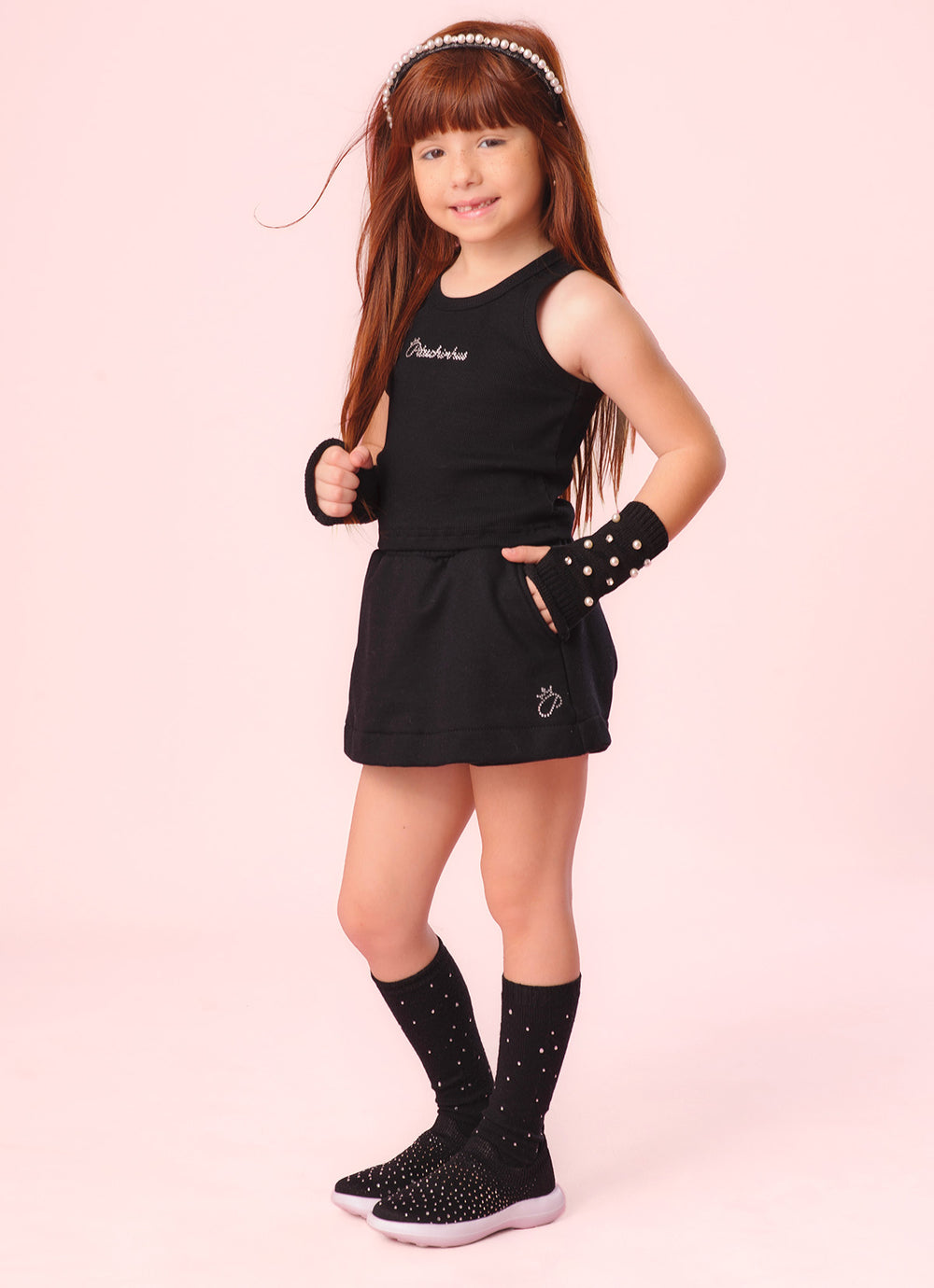 Short Saia Moletom P Cristal