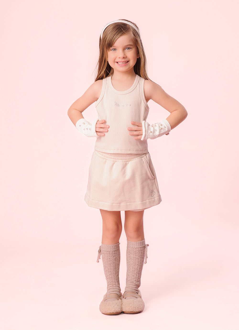 Short Saia Moletom P Cristal