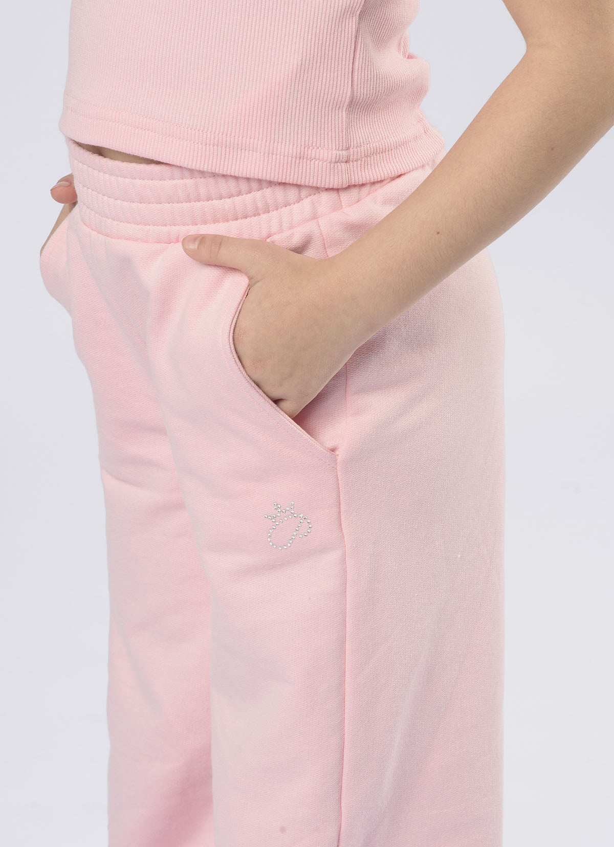 Calça Moletom Reta P Cristal