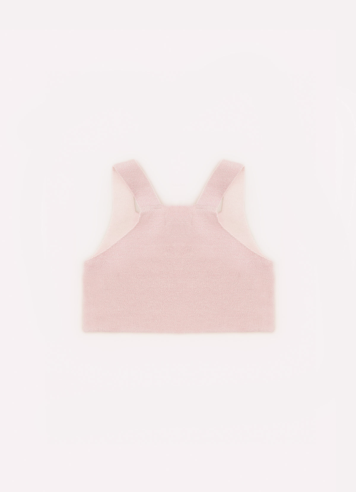 Regata Tricot Cropped Shine Bordado Pérolas e Cristais