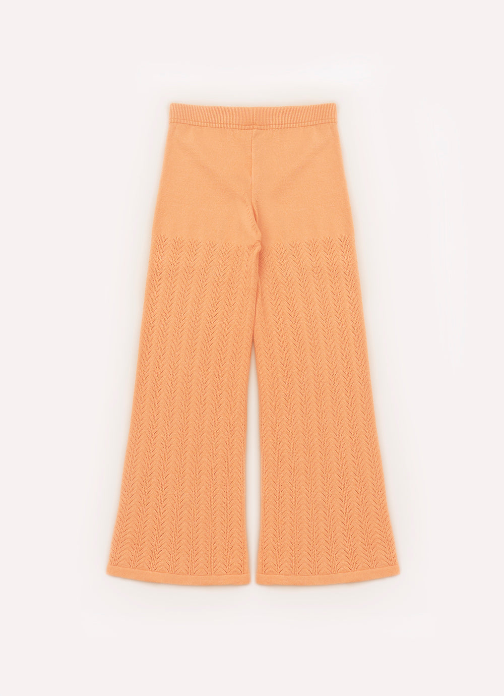 Calça Tricot Reta Sem Costura Ponto Rendado