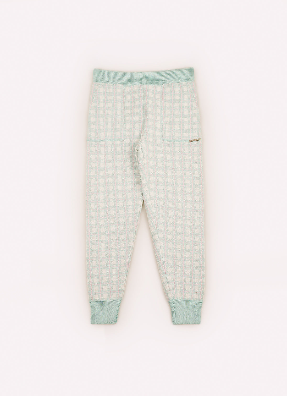 Jogging Tricot Xadrez Bolsos