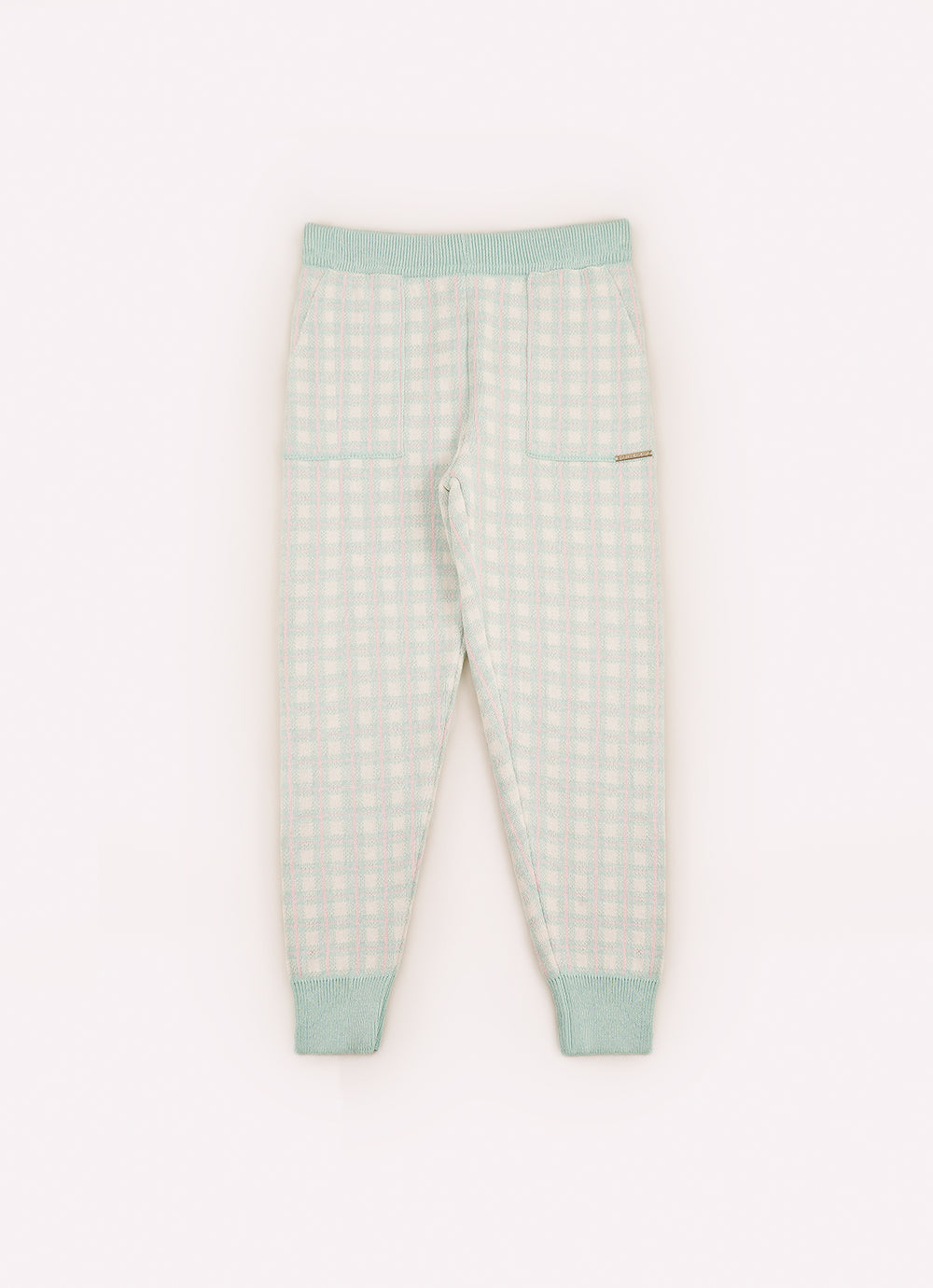 Jogging Tricot Xadrez Bolsos