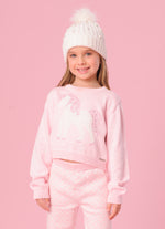 Blusa Tricot Cropped Unicórnio Cristal