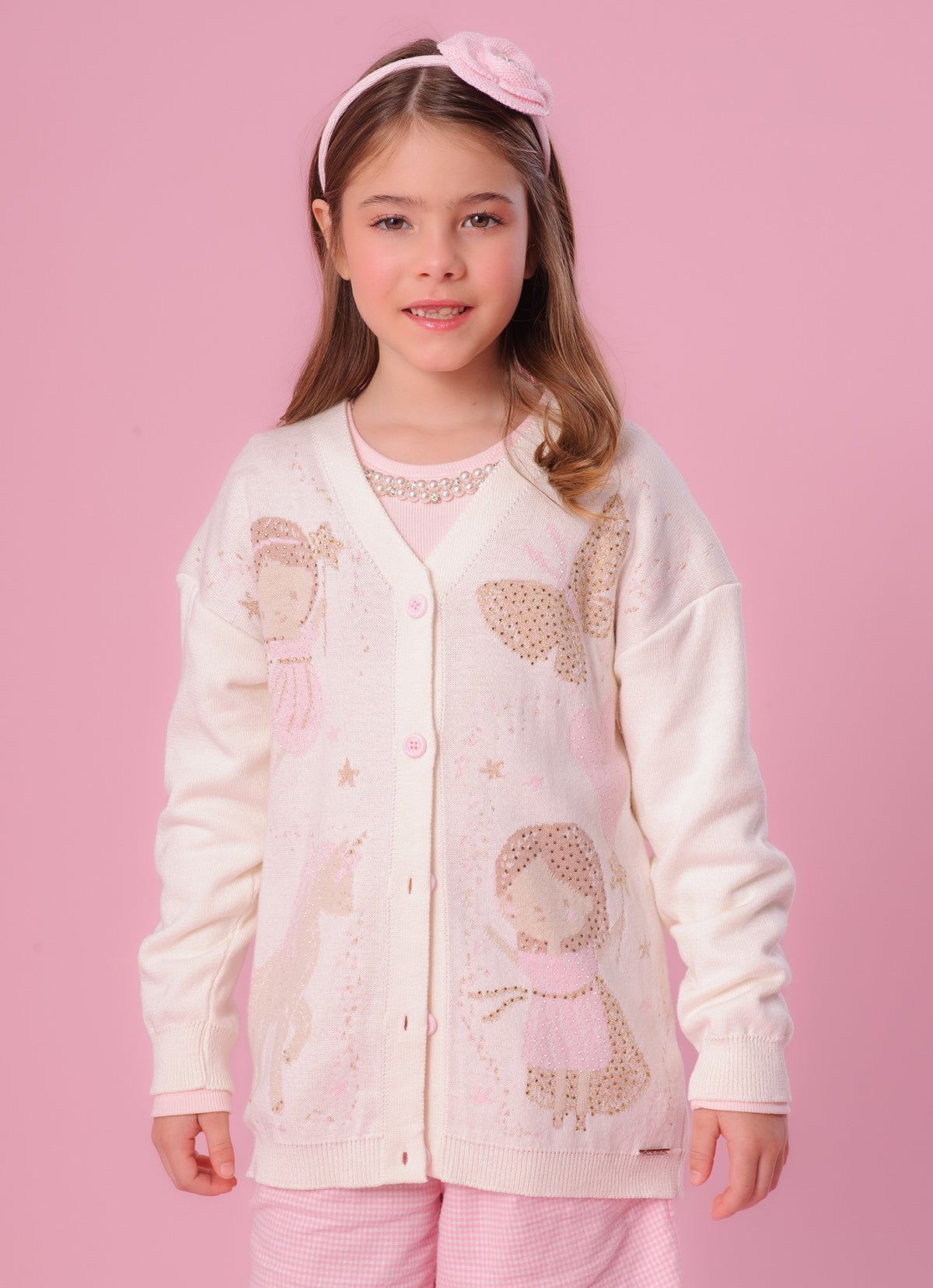 Maxi Casaco Tricot Conceito Fadas e Unicórnios