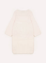 Vestido Tricot Ponto Rendado Manga Flare