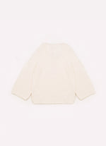 Blusa Tricot Ponto Rendado Manga Longa Flare