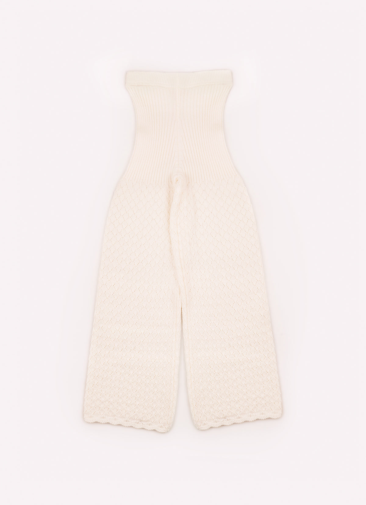 Calça Tricot Flare Ponto Rendado