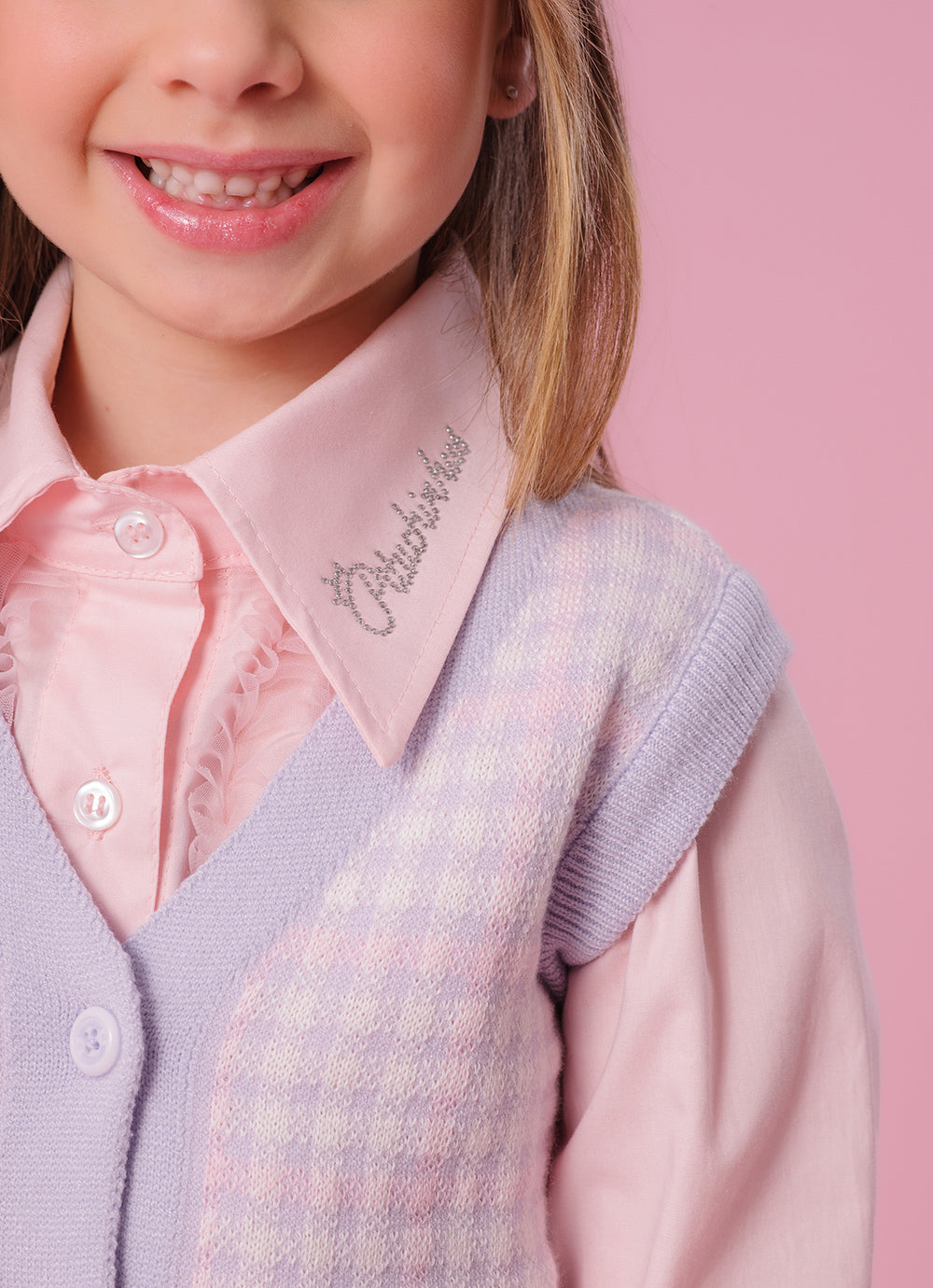 Camisa Tricoline Babados Tule Pituchinhus