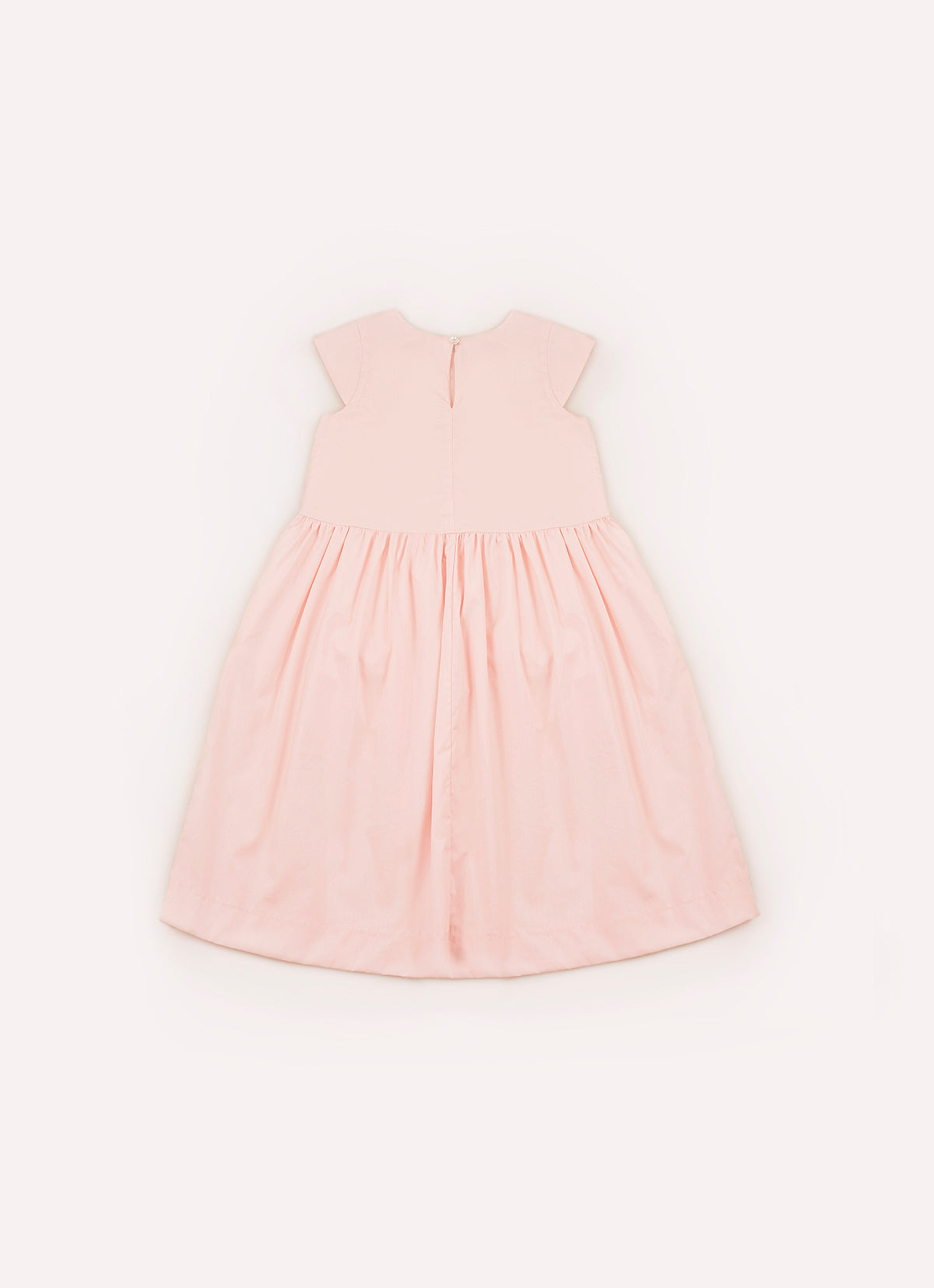 Vestido Tricoline Bolsos Laços Puffer