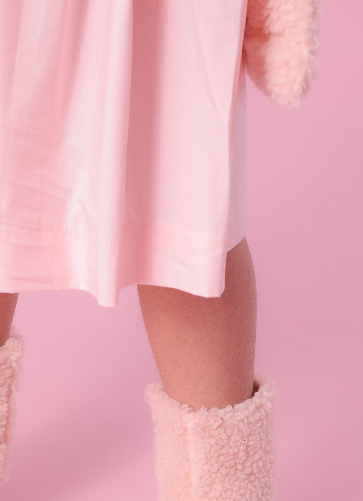 Vestido Tricoline Bolsos Laços Puffer