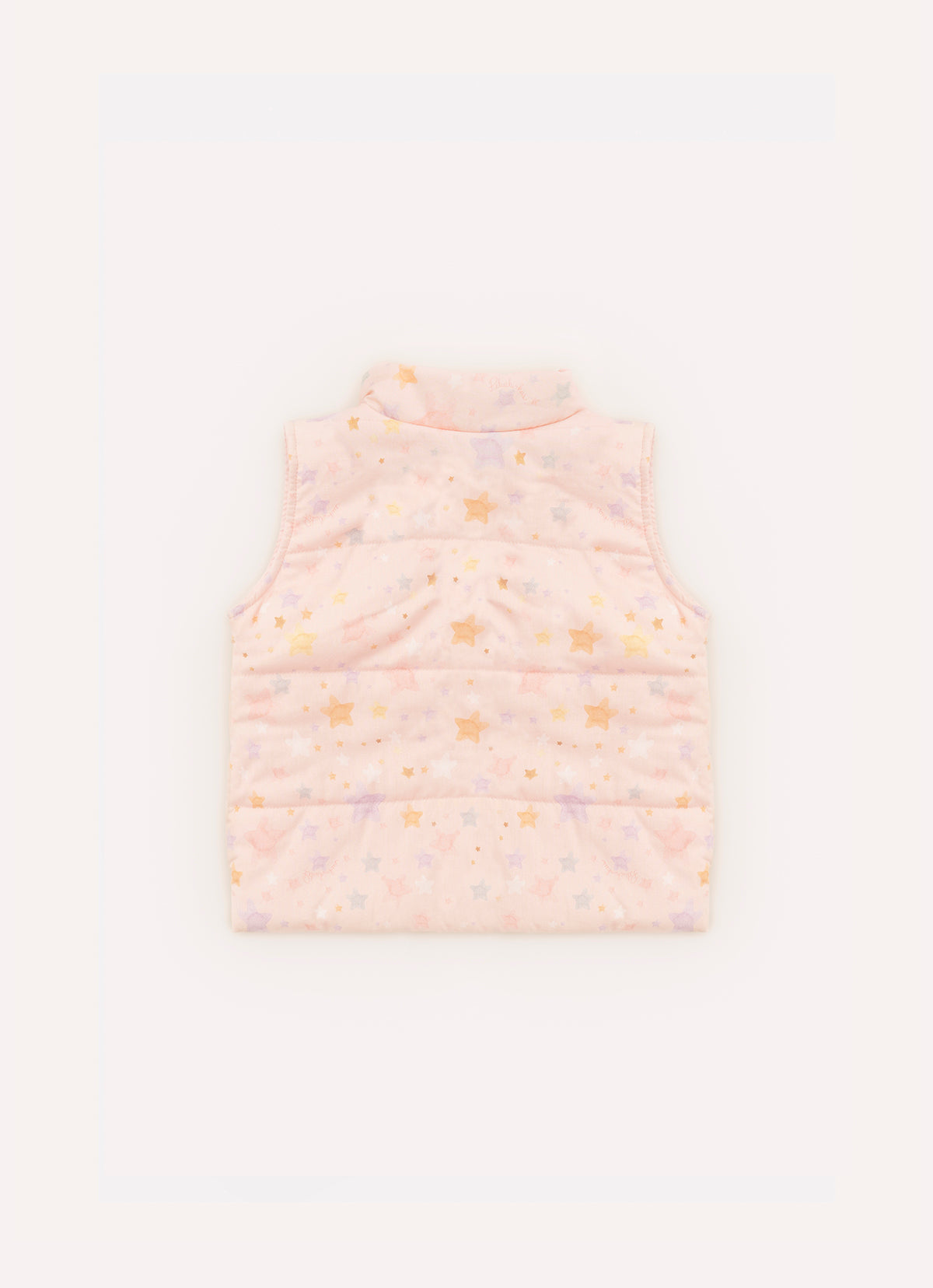 Colete Puffer Algodão Estampado Estrelas