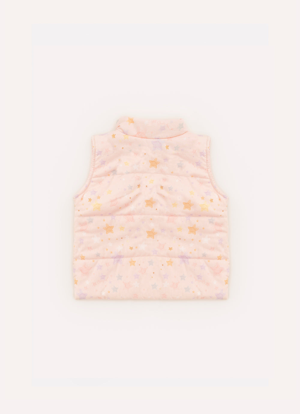 Colete Puffer Algodão Estampado Estrelas