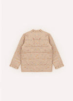 Maxi Casaco Puffer Algodão Estampado Florzinhas