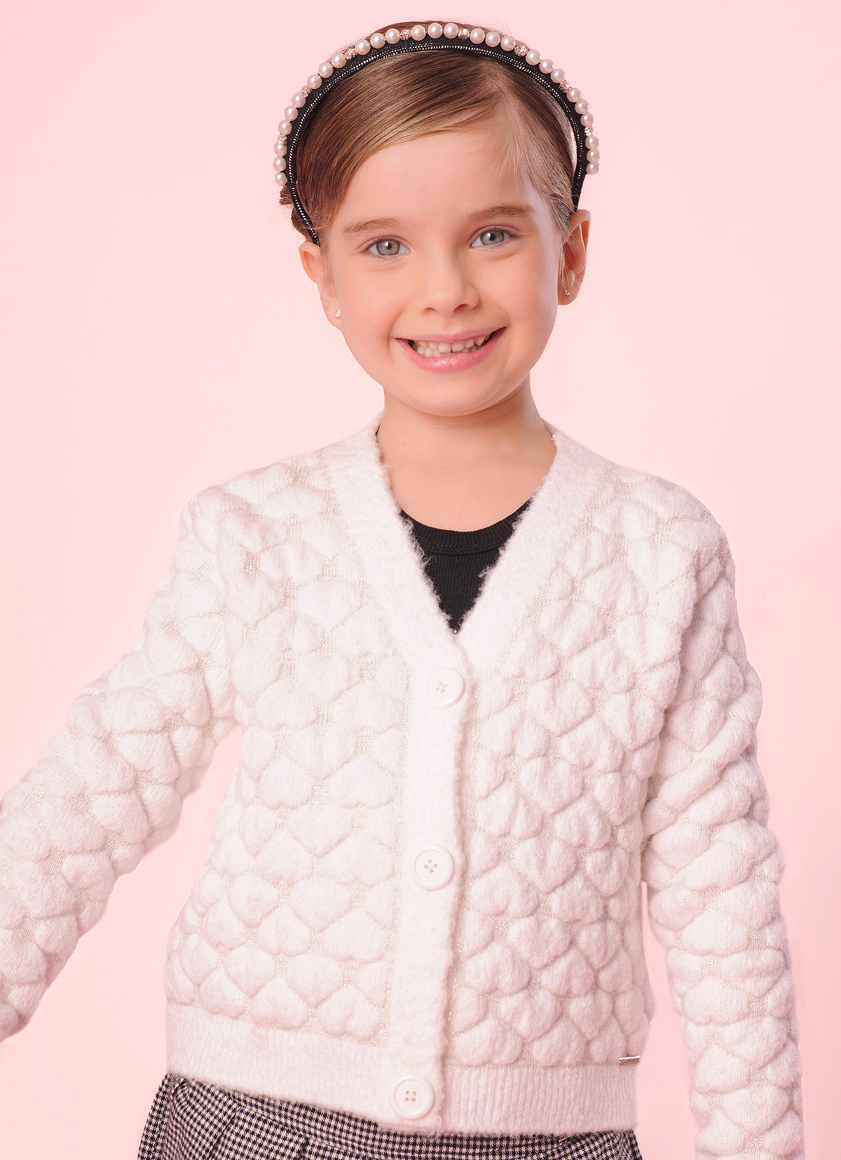 Casaco Tricot Texturizado Coração