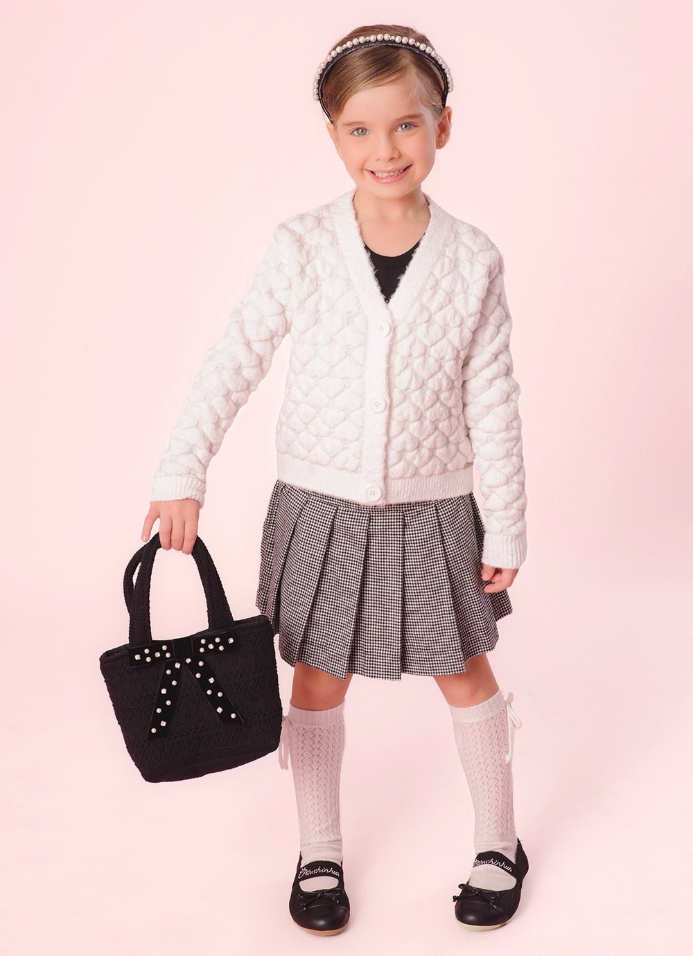 Casaco Tricot Texturizado Coração