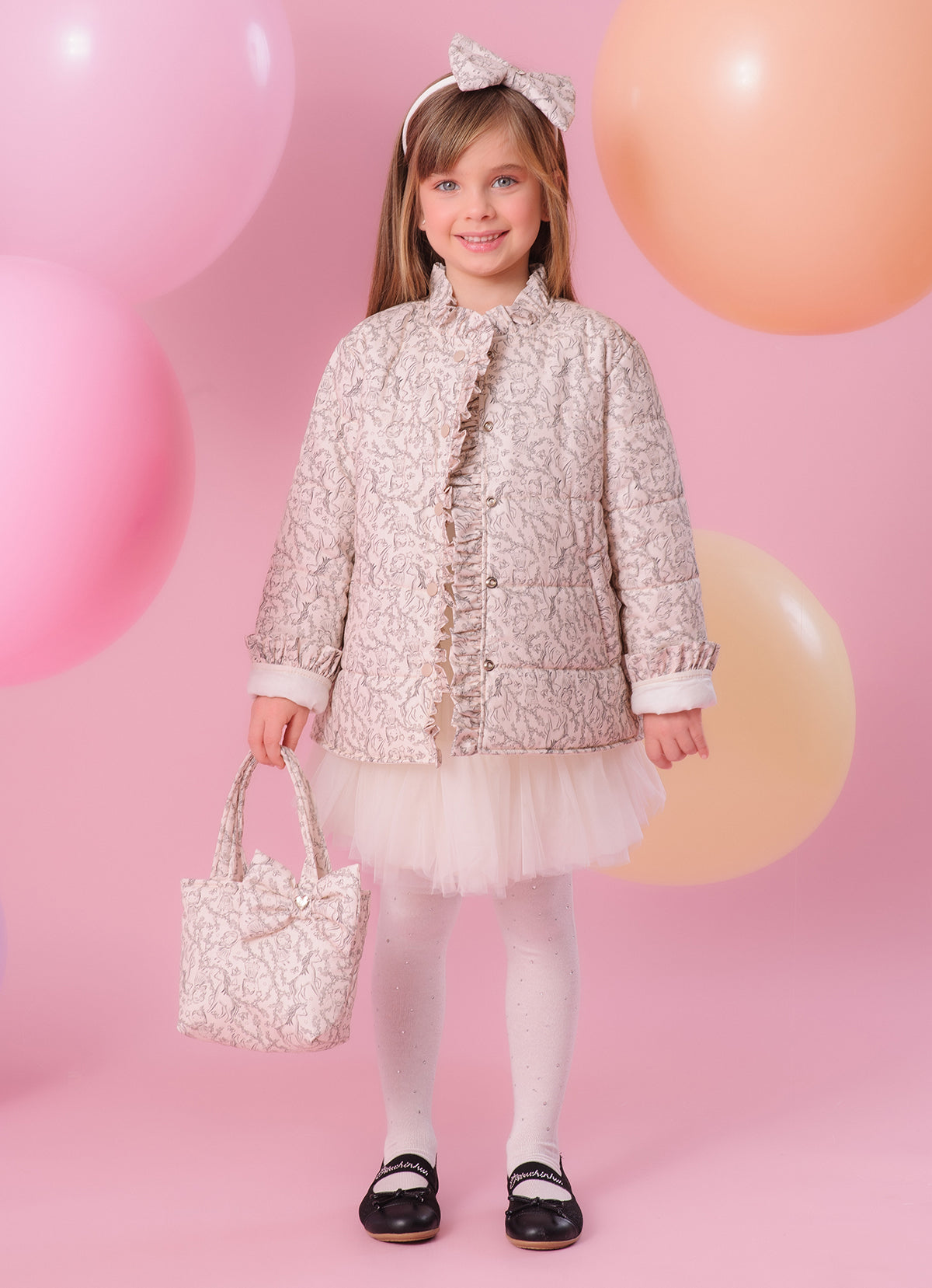 Jaqueta Puffer Algodão Estampado