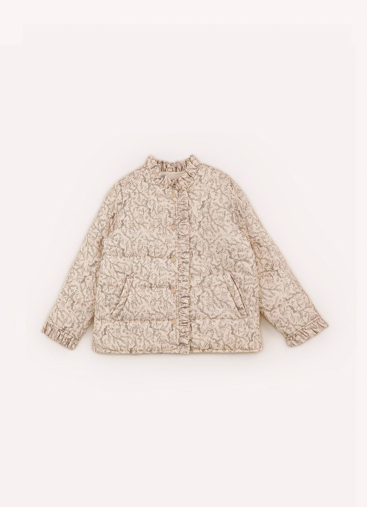 Jaqueta Puffer Algodão Estampado