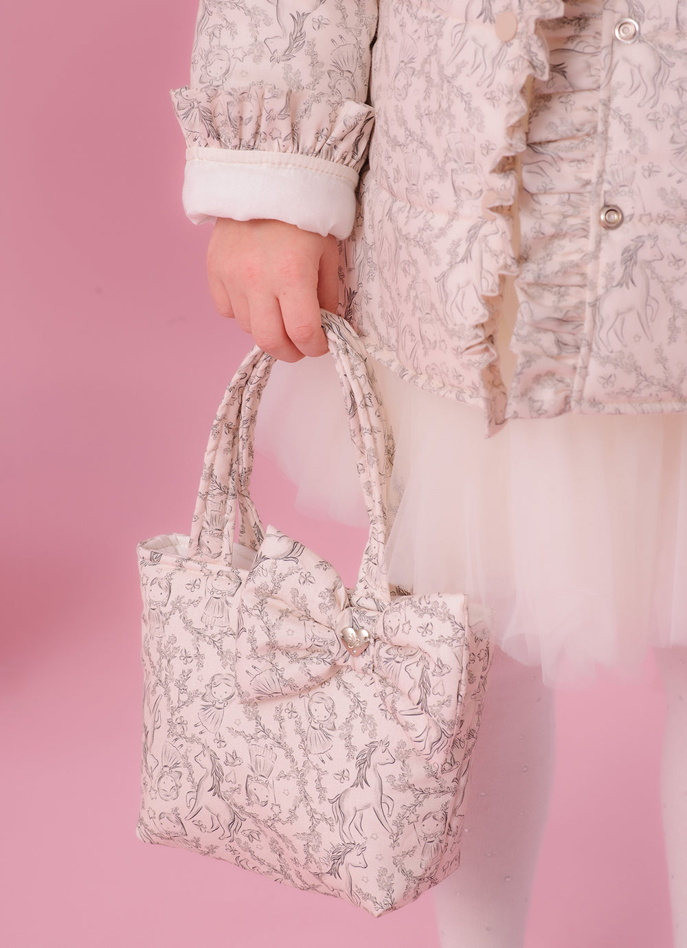 Jaqueta Puffer Algodão Estampado