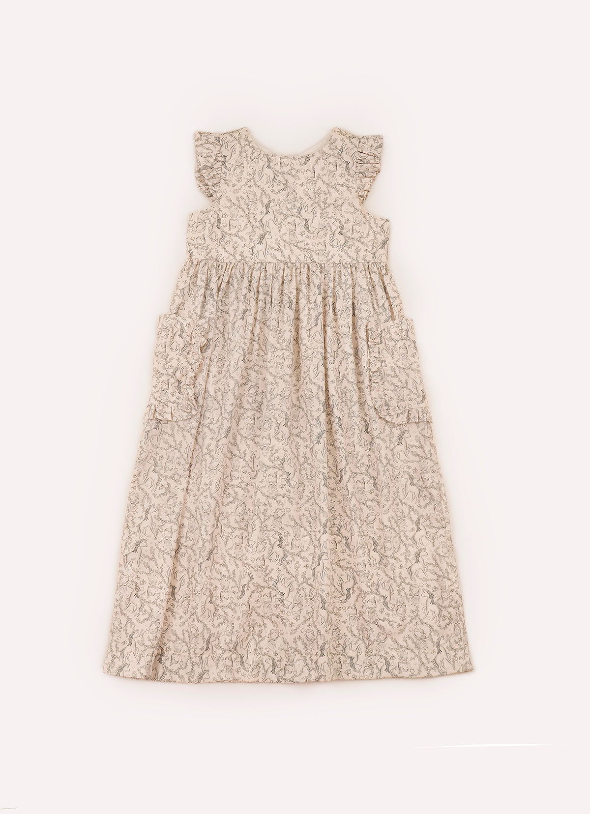 Vestido Midi Algodão Estampado Toile
